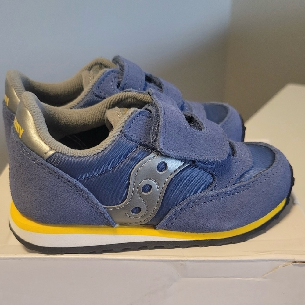Saucony Kids Blue and Silver Sneakers